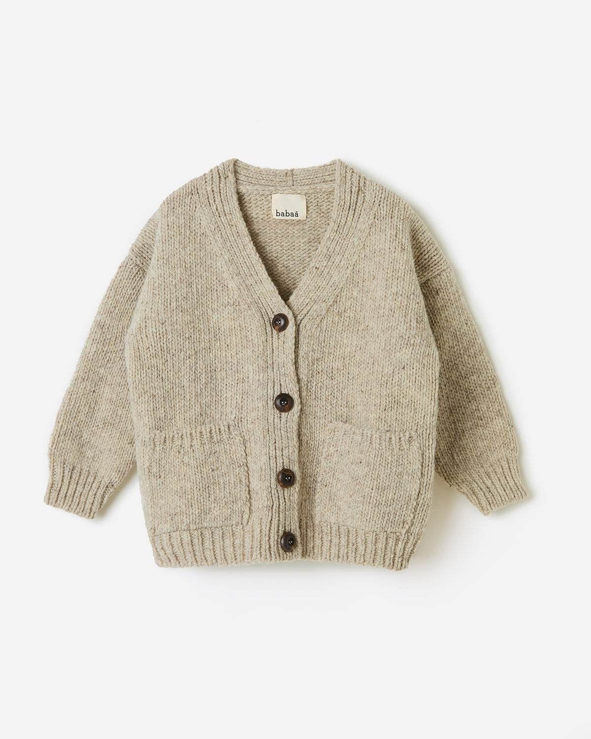 Baby's Babaà No17 Mist cardigan in soft fabric, featuring a cozy silhouette perfect for kids' casual wear.