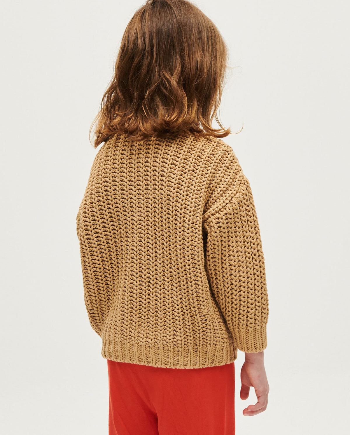 Babaà kids' No18 Clay Pot cardigan, soft knit fabric in earthy tones, featuring a cozy design and button details for children.