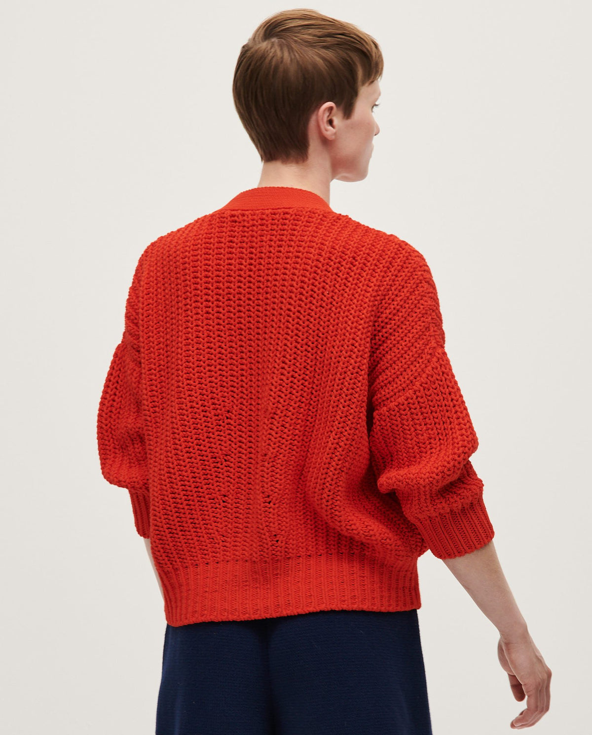 Babaà No18 Summer Flame women's cardigan in lightweight fabric with a vibrant flame pattern and relaxed fit.