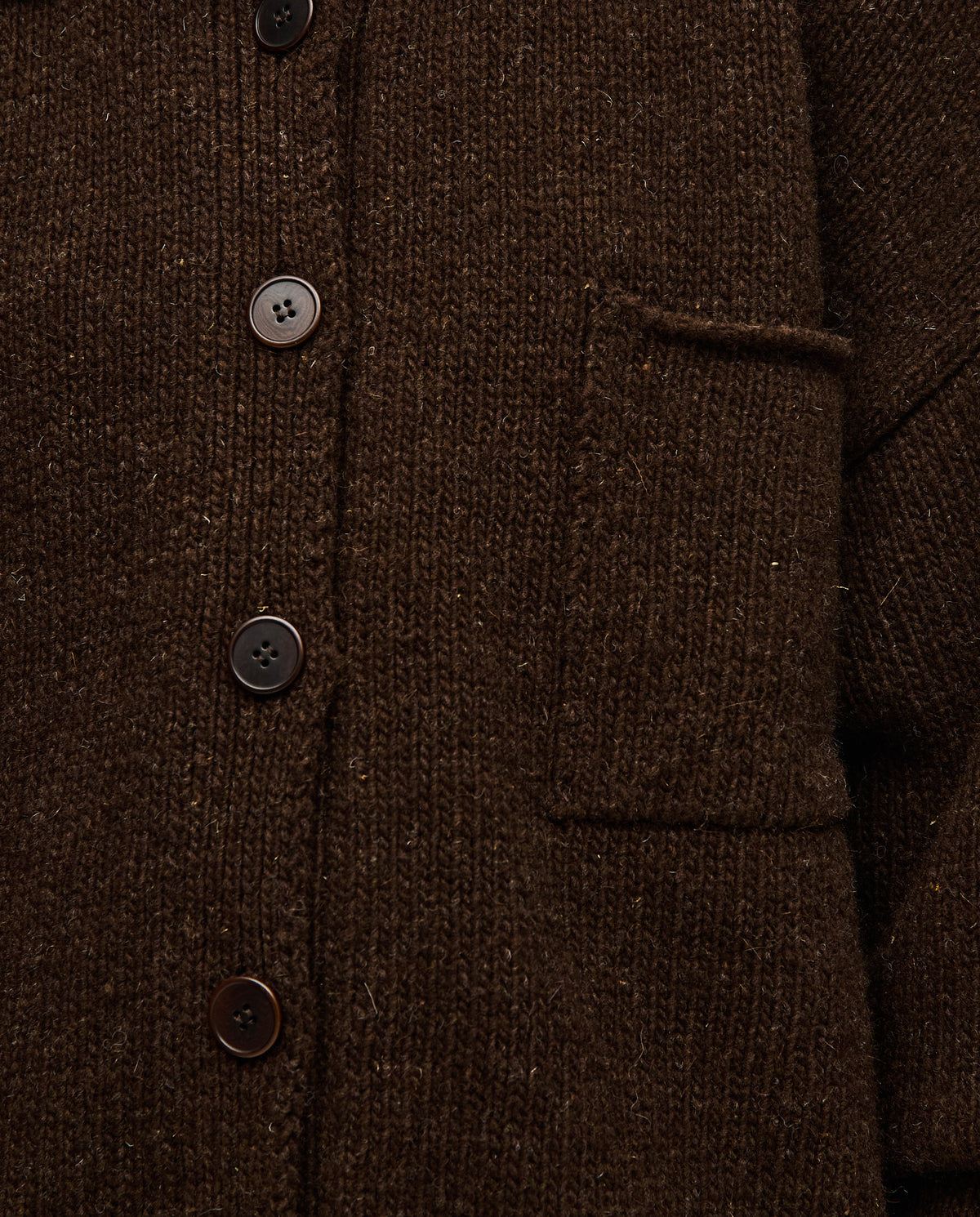 Babaà No93 Earth women's cardigan in soft, earthy tone, featuring a relaxed fit and button-front design.