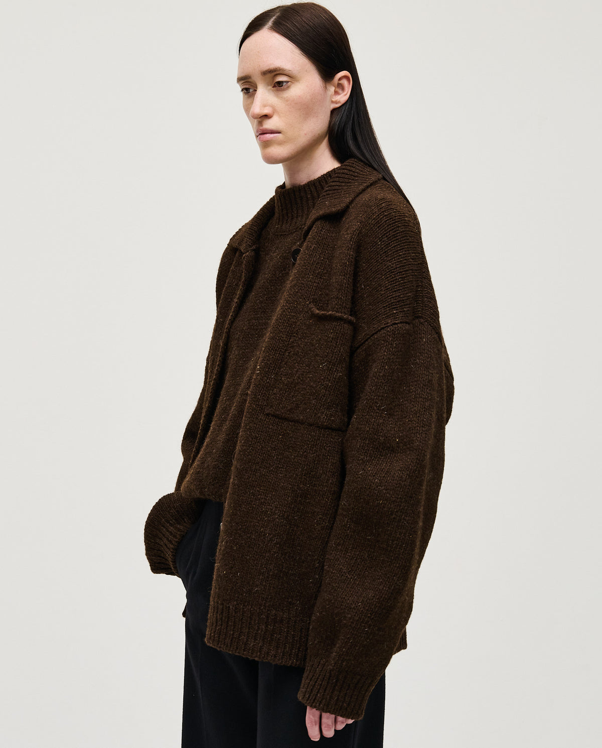 Babaà No93 Earth women's cardigan featuring a cozy knit design in earthy tones, perfect for casual and layered outfits.