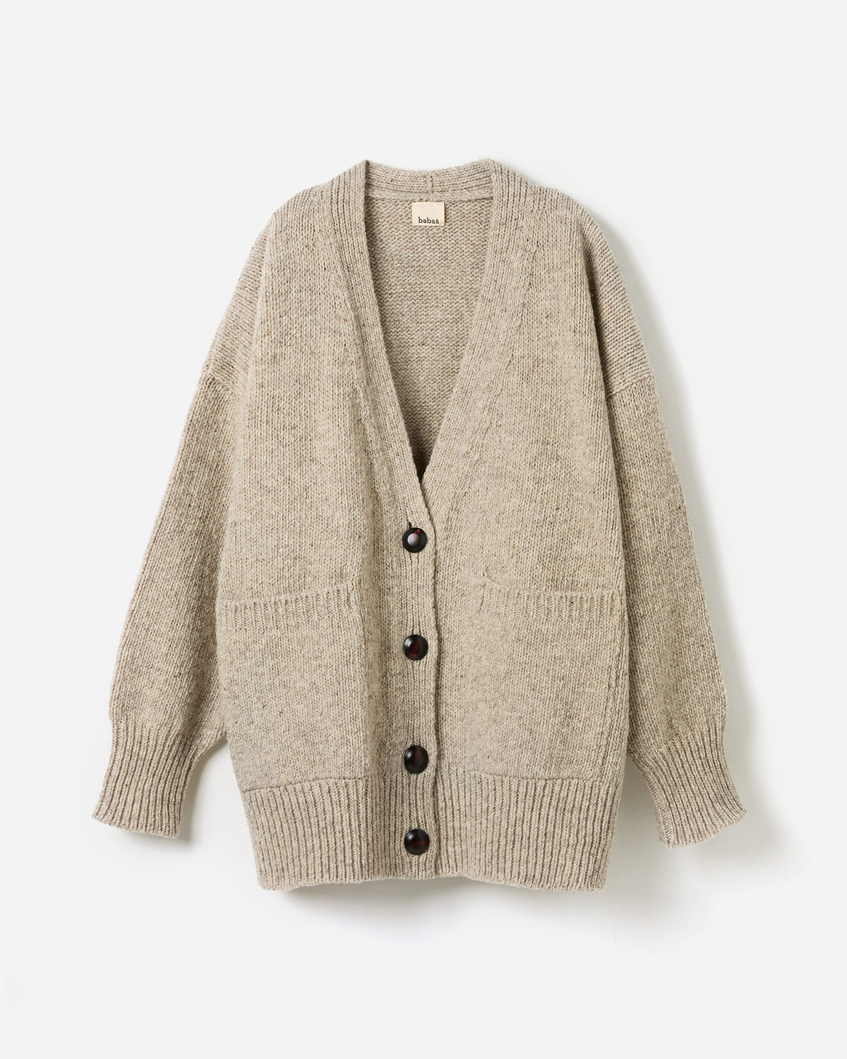 Silhouette of Babaà No17 Mist women's coat, showcasing its stylish design and elegant fit against a neutral background.
