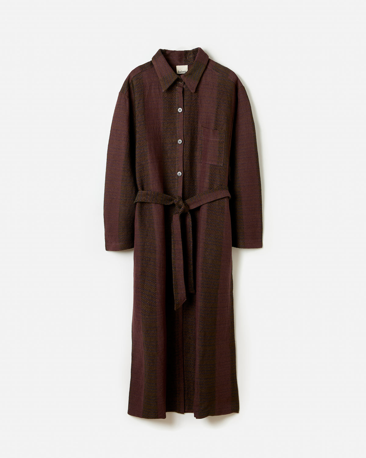 Silhouette of Babaà Dress No58 Tundra, a stylish women's dress featuring a relaxed fit and earthy Tundra color.