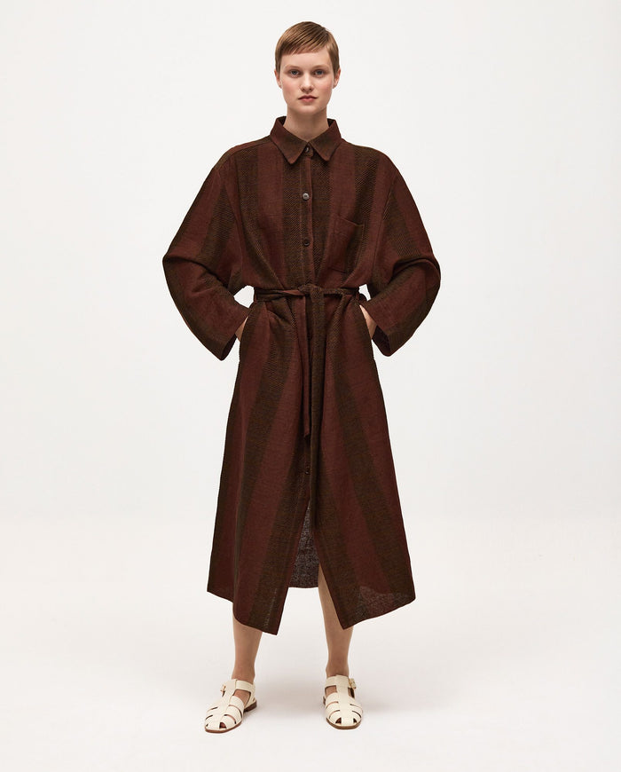 Babaà Dress No58 Tundra for women, featuring a stylish, comfortable design with earthy-toned fabric and elegant fit.
