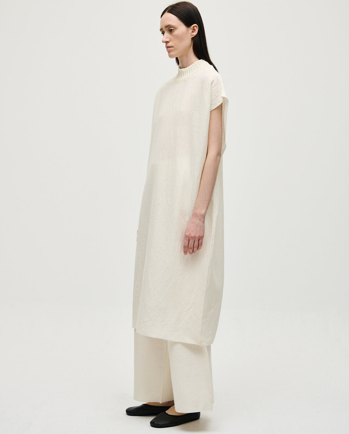 White Babaà Dress No60 for women, featuring a stylish, elegant design perfect for casual or formal occasions.