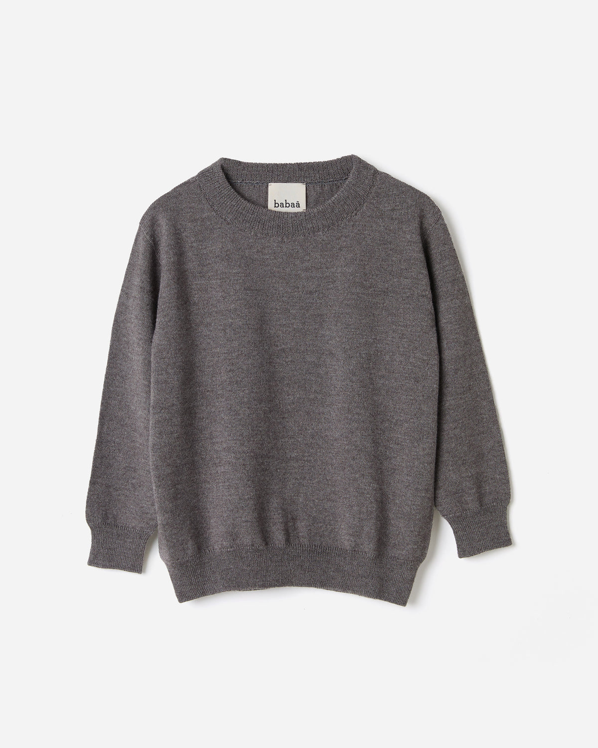 Kids' jumper by Babaà No25 Volcán, silhouette view showcasing cozy fabric and stylish design for children.