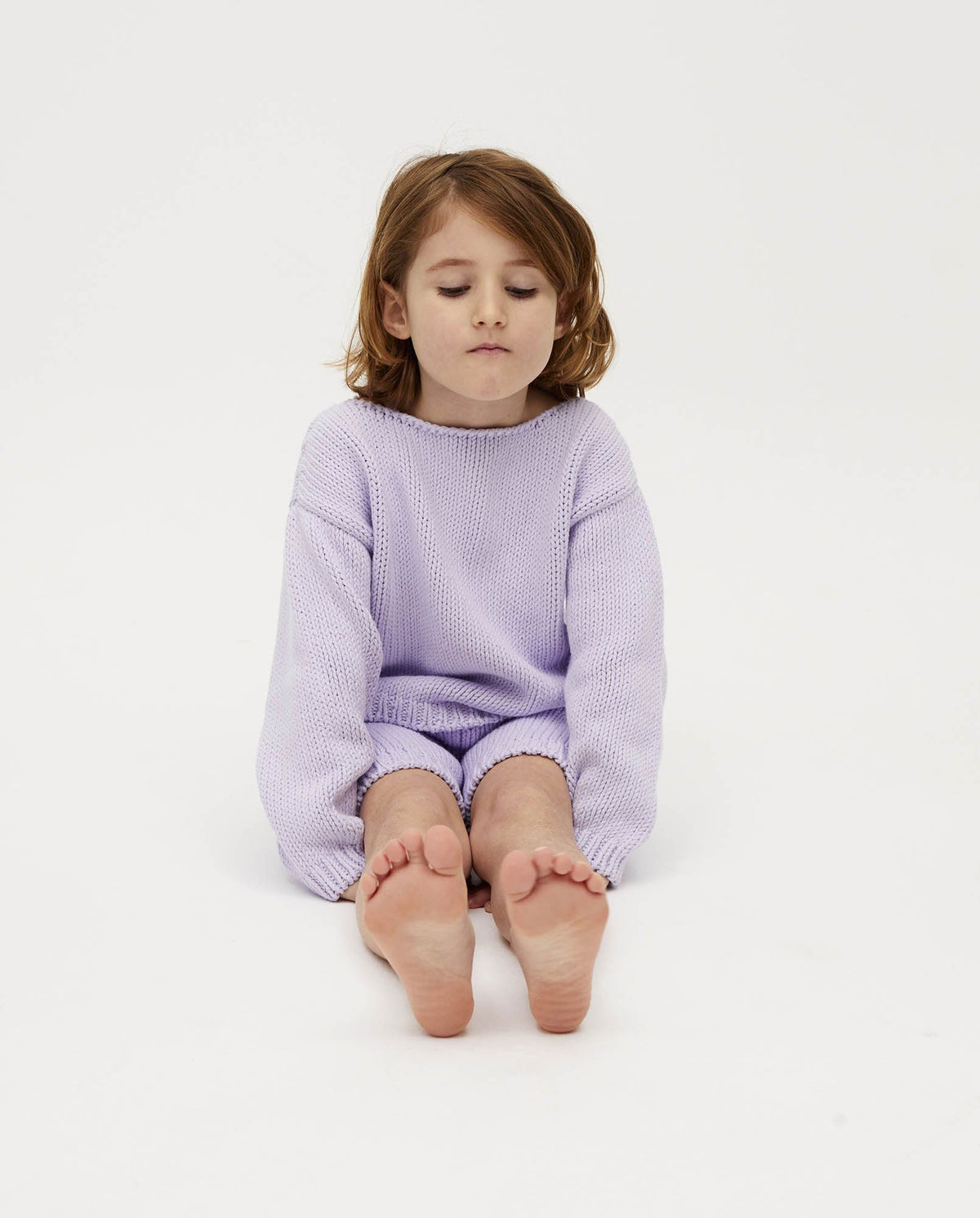 Kids' violet milk jumper by Babaà, soft children's knit sweater with a cozy fit and stylish design.