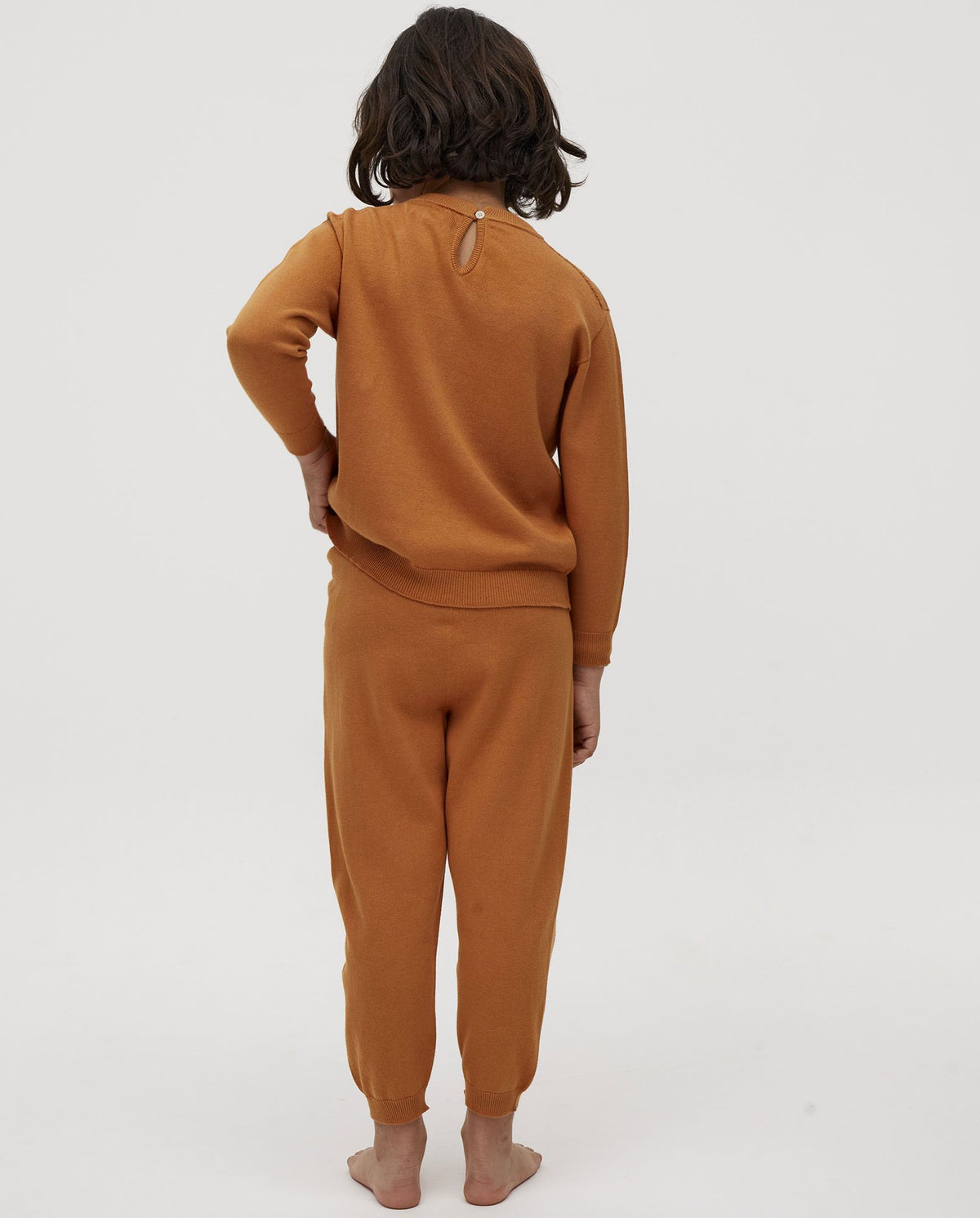 Kids' jumper by Babaà, model No37, in earthy tones, featuring soft fabric and comfortable fit, perfect for children.