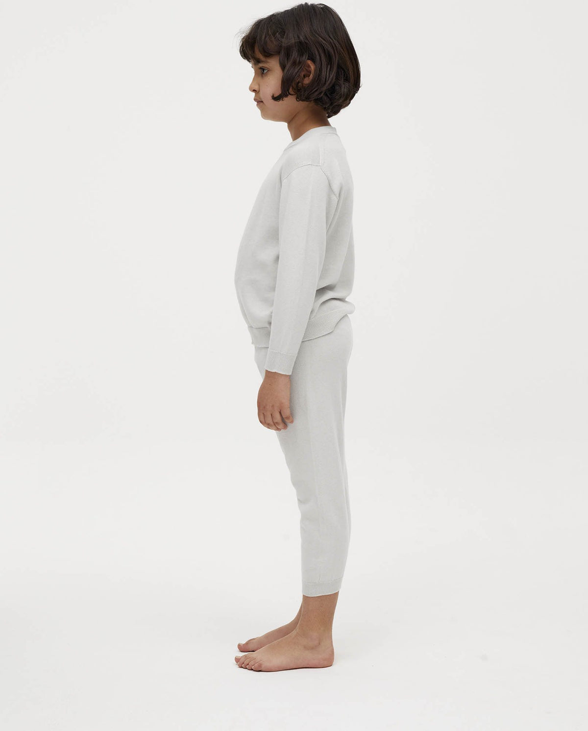 Kids' jumper by Babaà in No37 smoked salt color, featuring soft fabric and cozy design for children.