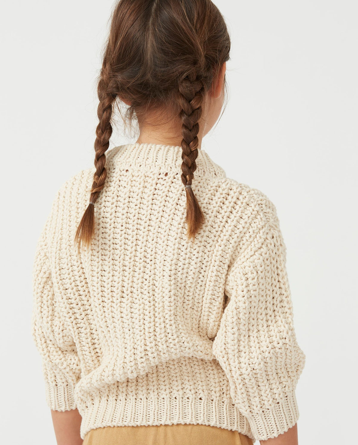 Baby boys' Babaà No18 natural jumper, soft knit fabric, featuring a cozy design and ribbed cuffs, for comfortable everyday wear.