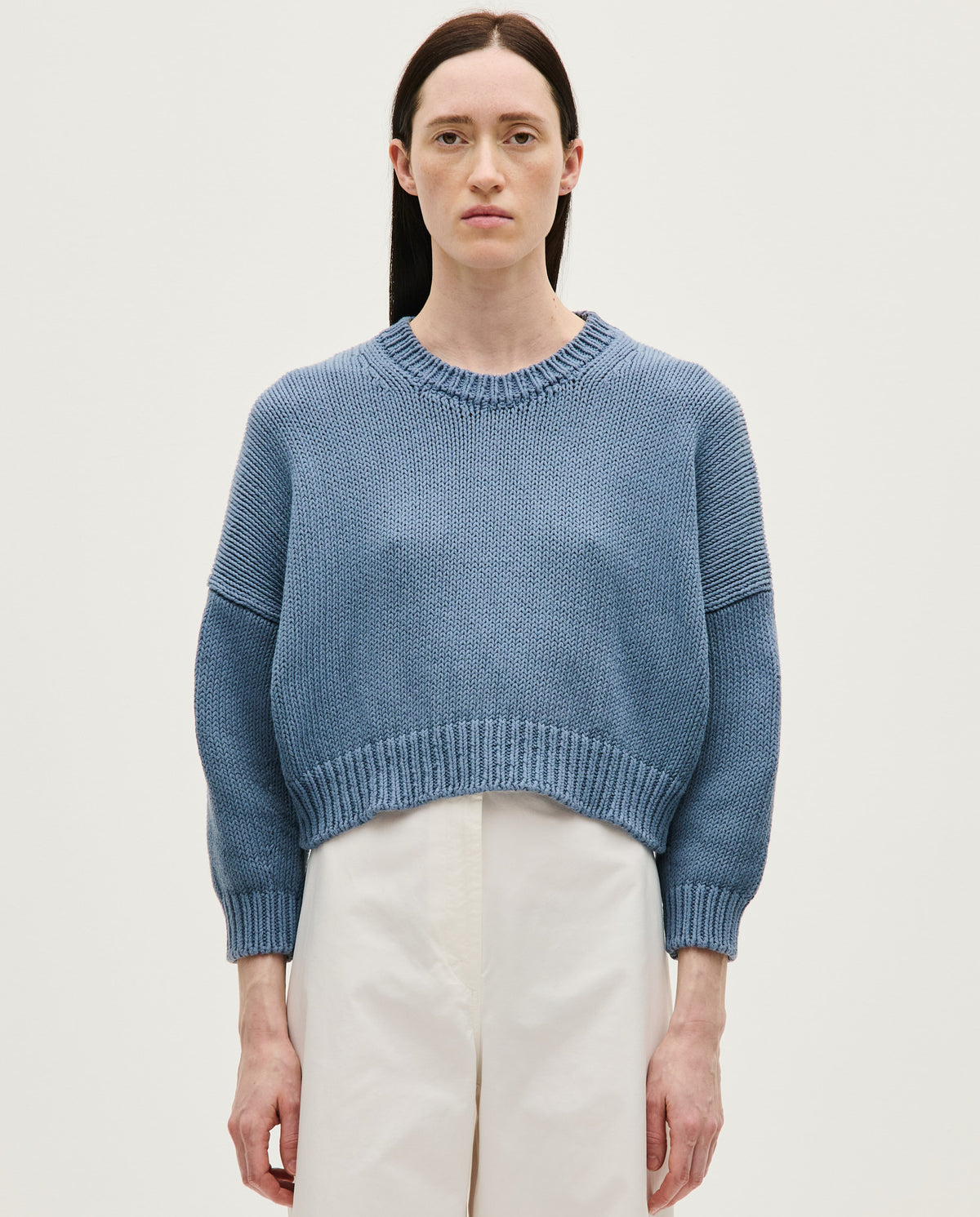 Babaà No14 midnight ocean women's jumper featuring a cozy knit design in deep navy and textured fabric.