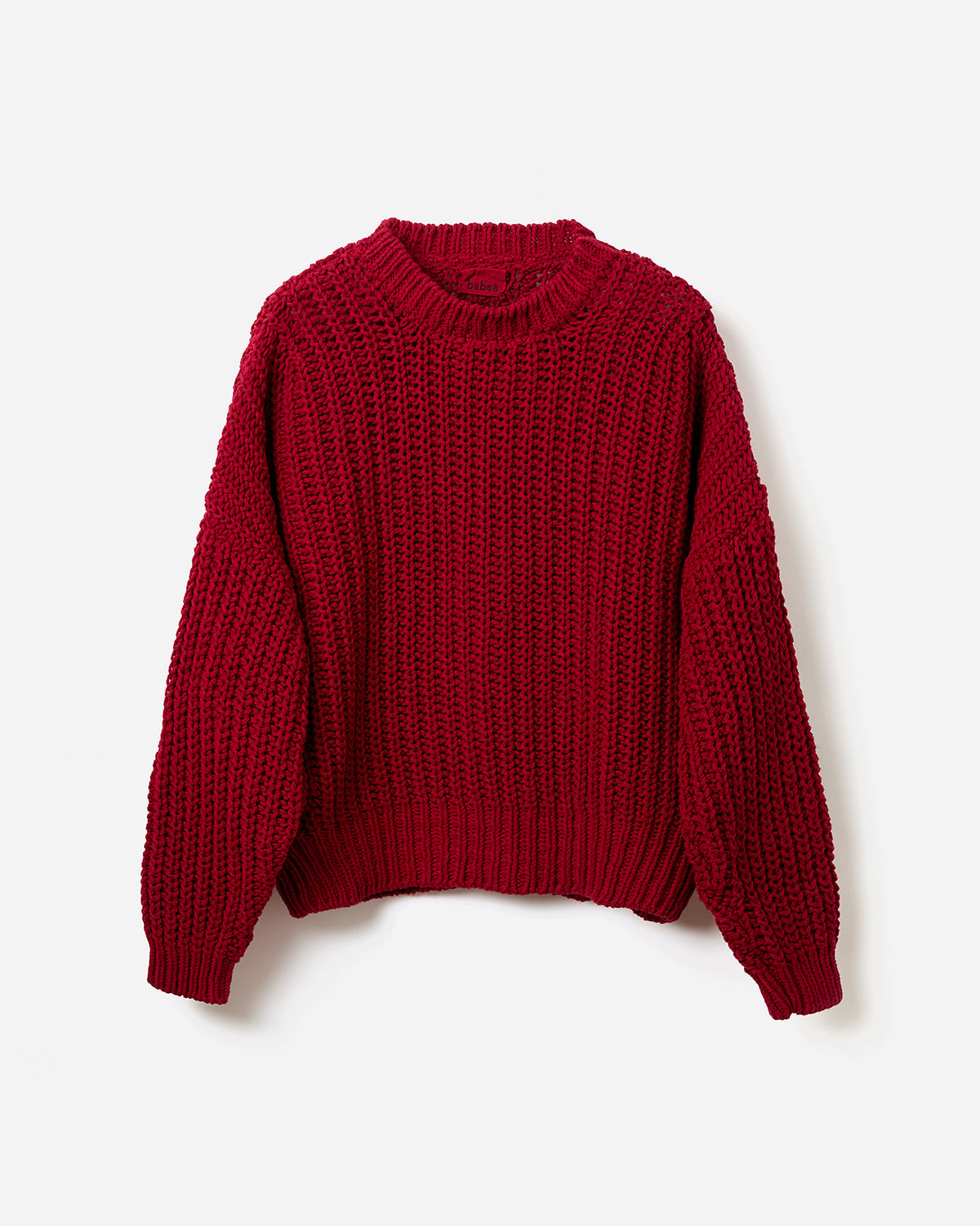 Silhouette of Babaà Jumper No18 Persephone, a stylish women's knit sweater with a relaxed fit and textured fabric.
