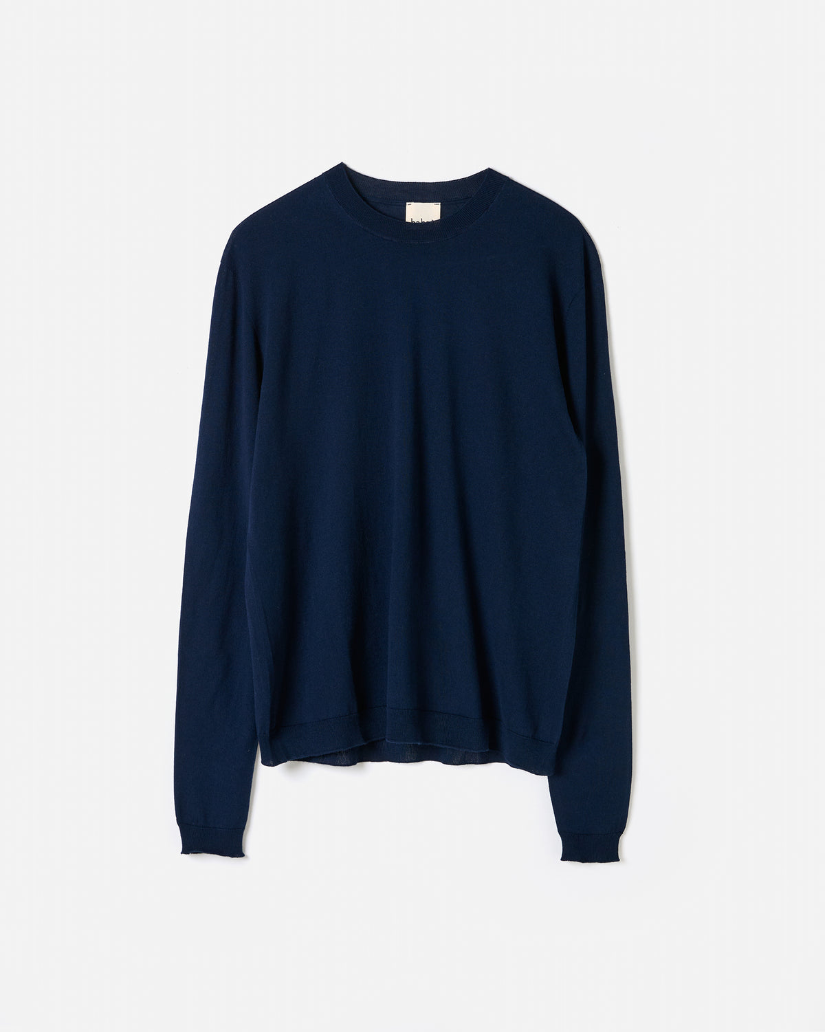 Navy Babaà No50 women's jumper shown in silhouette, featuring a cozy knit design and relaxed fit.