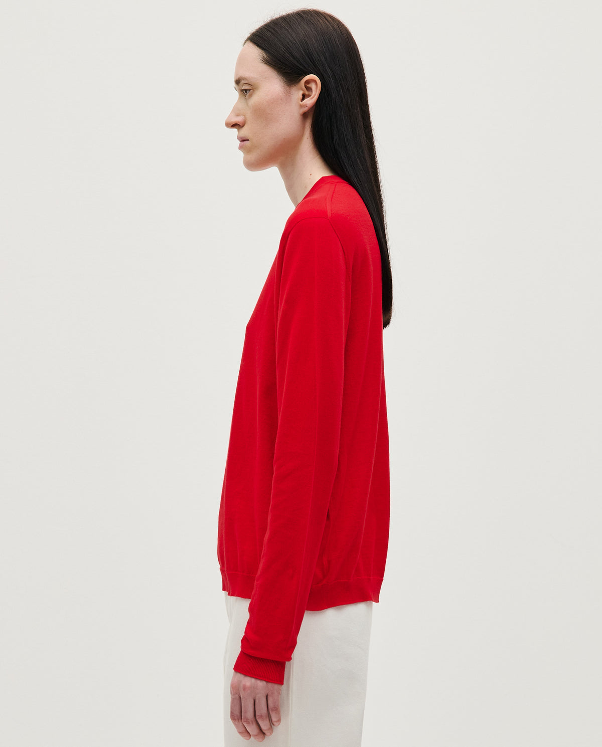 Red Babaà No50 women's jumper featuring a cozy, stylish design, perfect for casual wear.