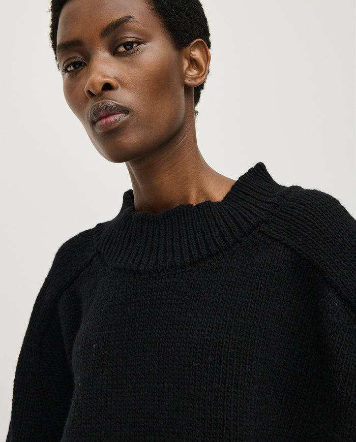Black Babaà No51 women's jumper featuring a cozy, stylish design with long sleeves and a relaxed fit.