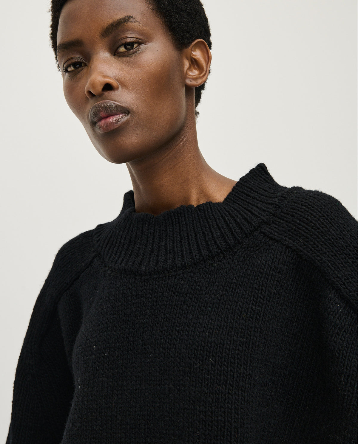 Black Babaà No51 women's jumper featuring a cozy, stylish design with long sleeves and a relaxed fit.