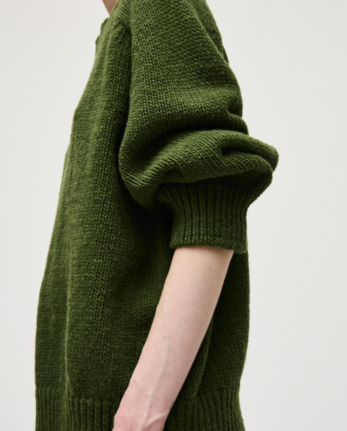Babaà No51 Forest women's jumper in green knit, featuring a cozy, stylish design perfect for casual wear.
