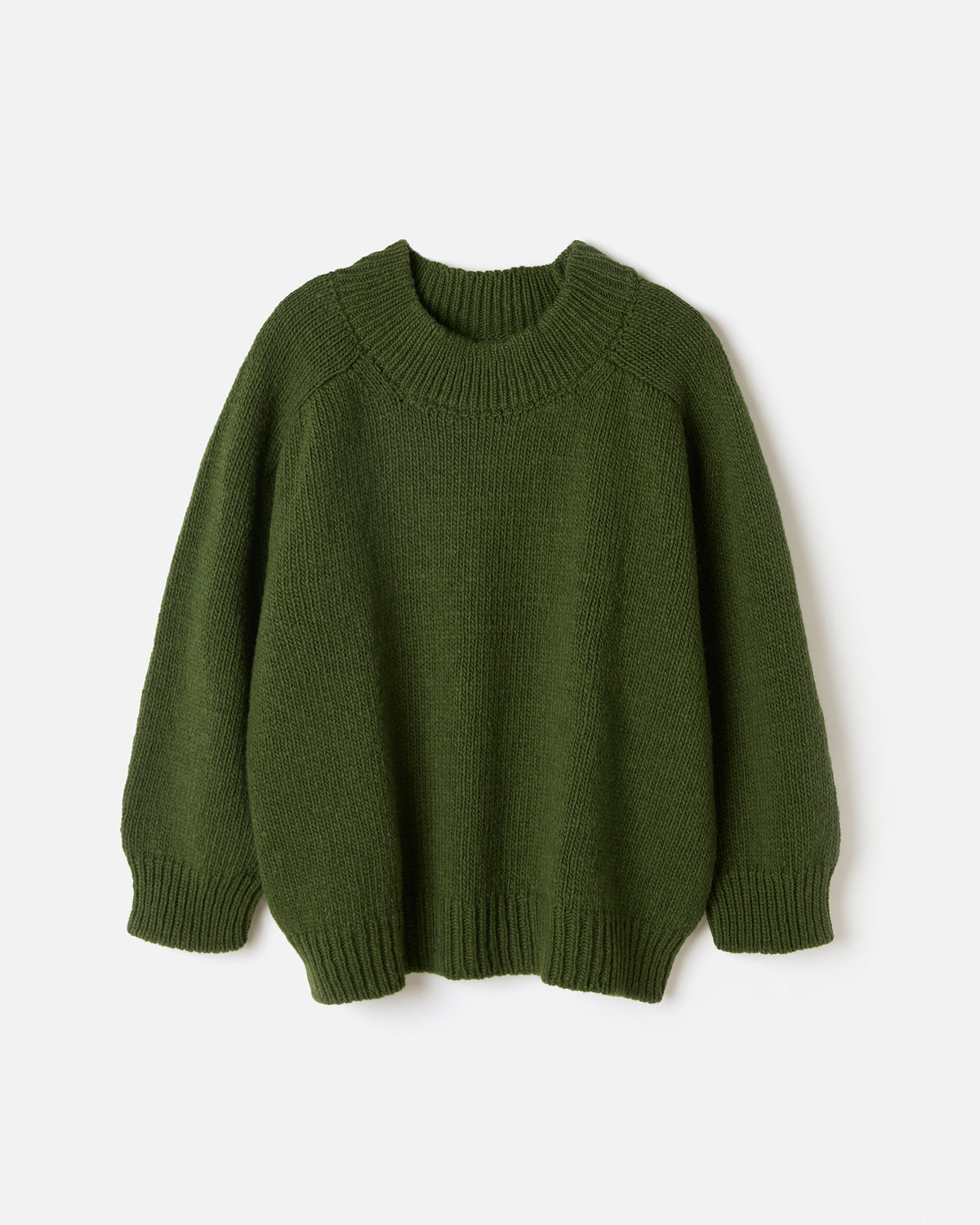 Babaà No51 Forest women's jumper silhouette with long sleeves and cozy fit, in a forest green color.