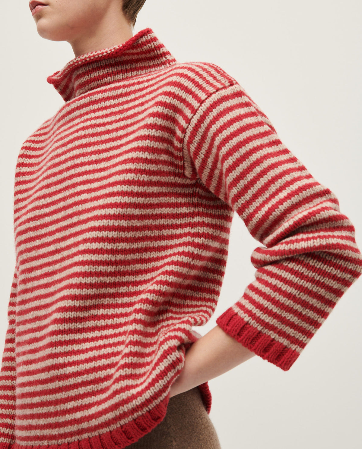 Babaà No6 Ruby women's jumper featuring a cozy, vibrant red knit design and a comfortable fit.