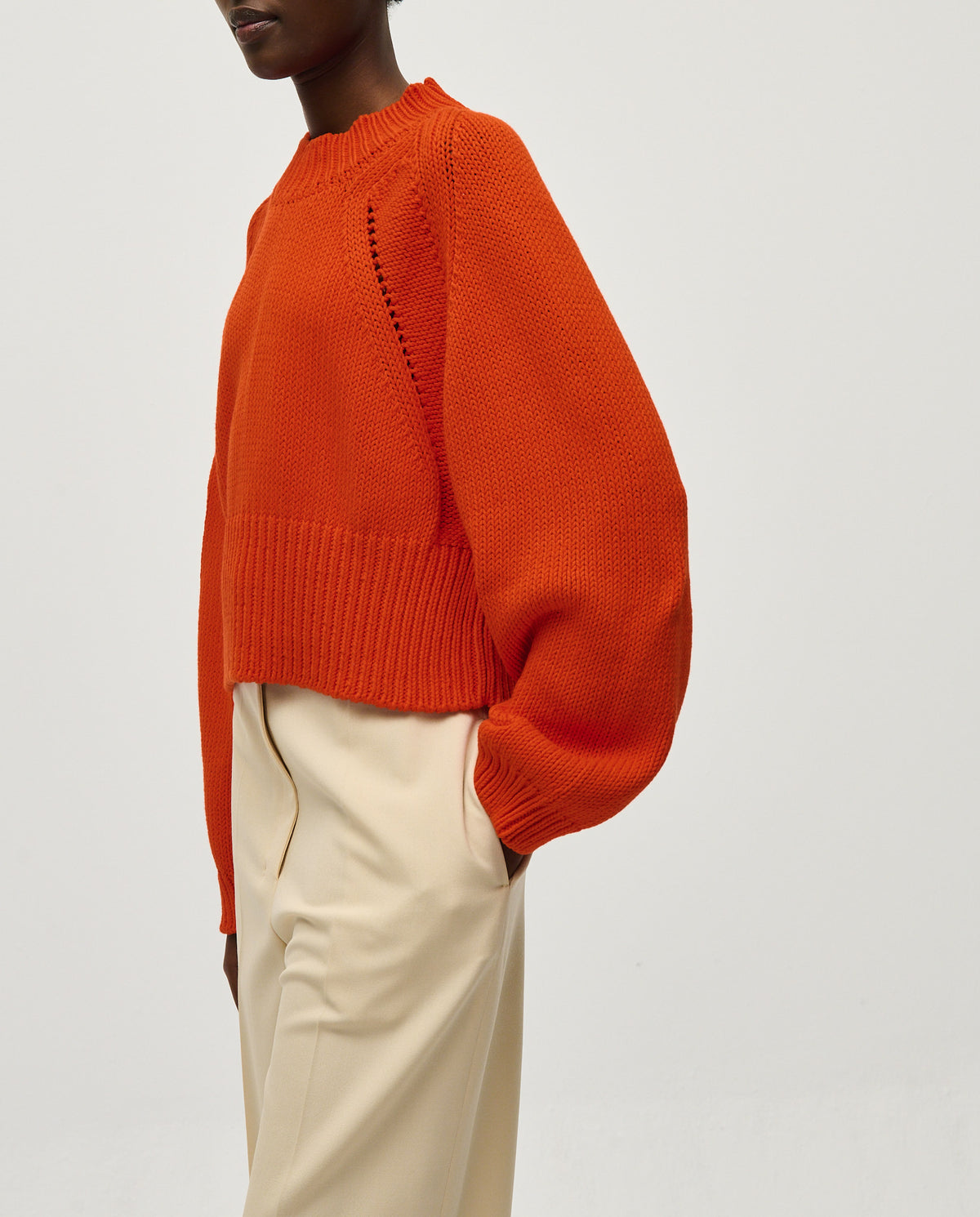 Babaà No86 summer flame women's jumper featuring a vibrant flame pattern and lightweight knit fabric.