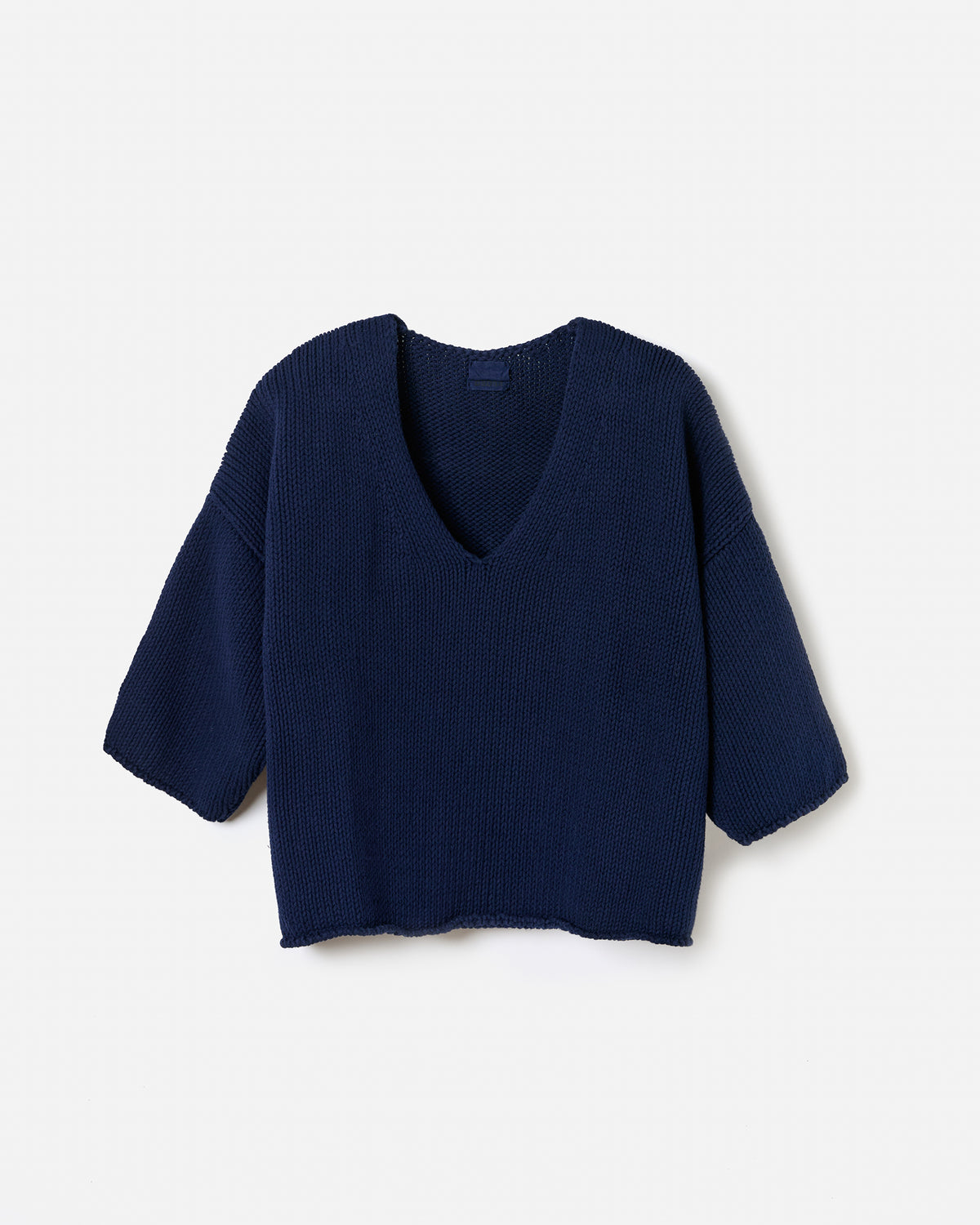 Navy Babaà No9 women's jumper silhouette, featuring a cozy knit design and relaxed fit.