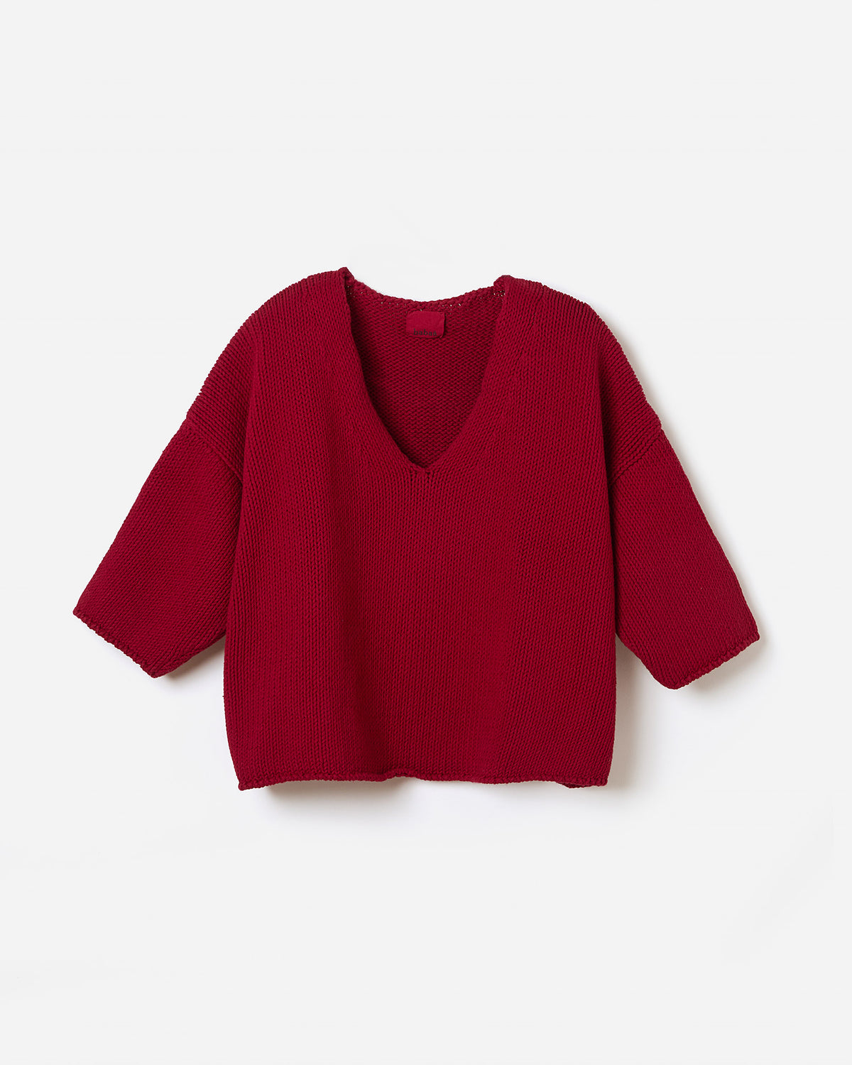 Silhouette of Babaà No9 Persephone jumper worn by a woman, showcasing the stylish, cozy knit sweater.
