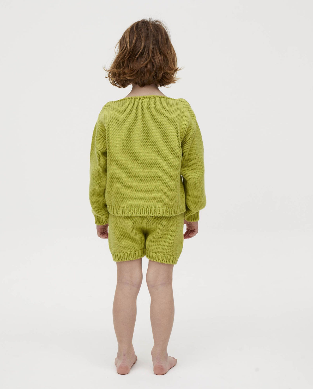 Kids' green tea shorts by Babaà featuring a comfortable, casual design perfect for everyday wear.