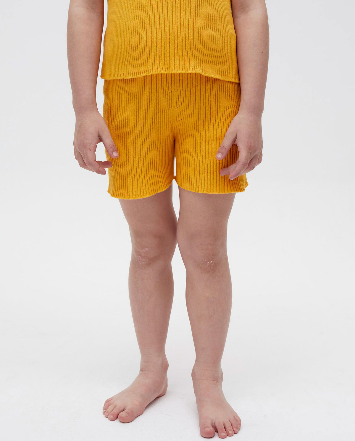 Kids' shorts Babaà No39 in Alphonso Mango color, featuring comfortable fabric and stylish design for children.