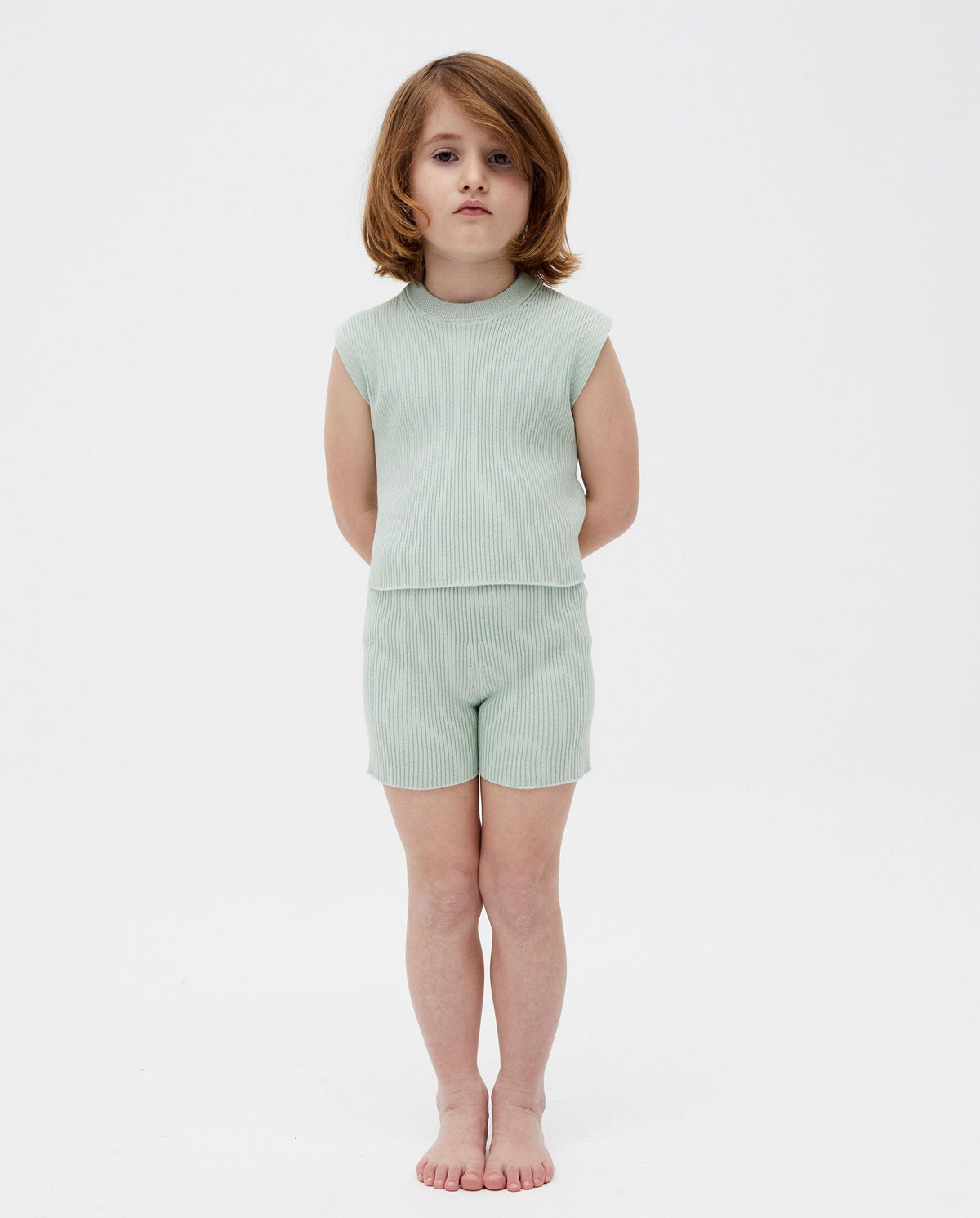 Kids' shorts by Babaà in Ice Lagoon color, featuring a comfortable fit and playful design for children.