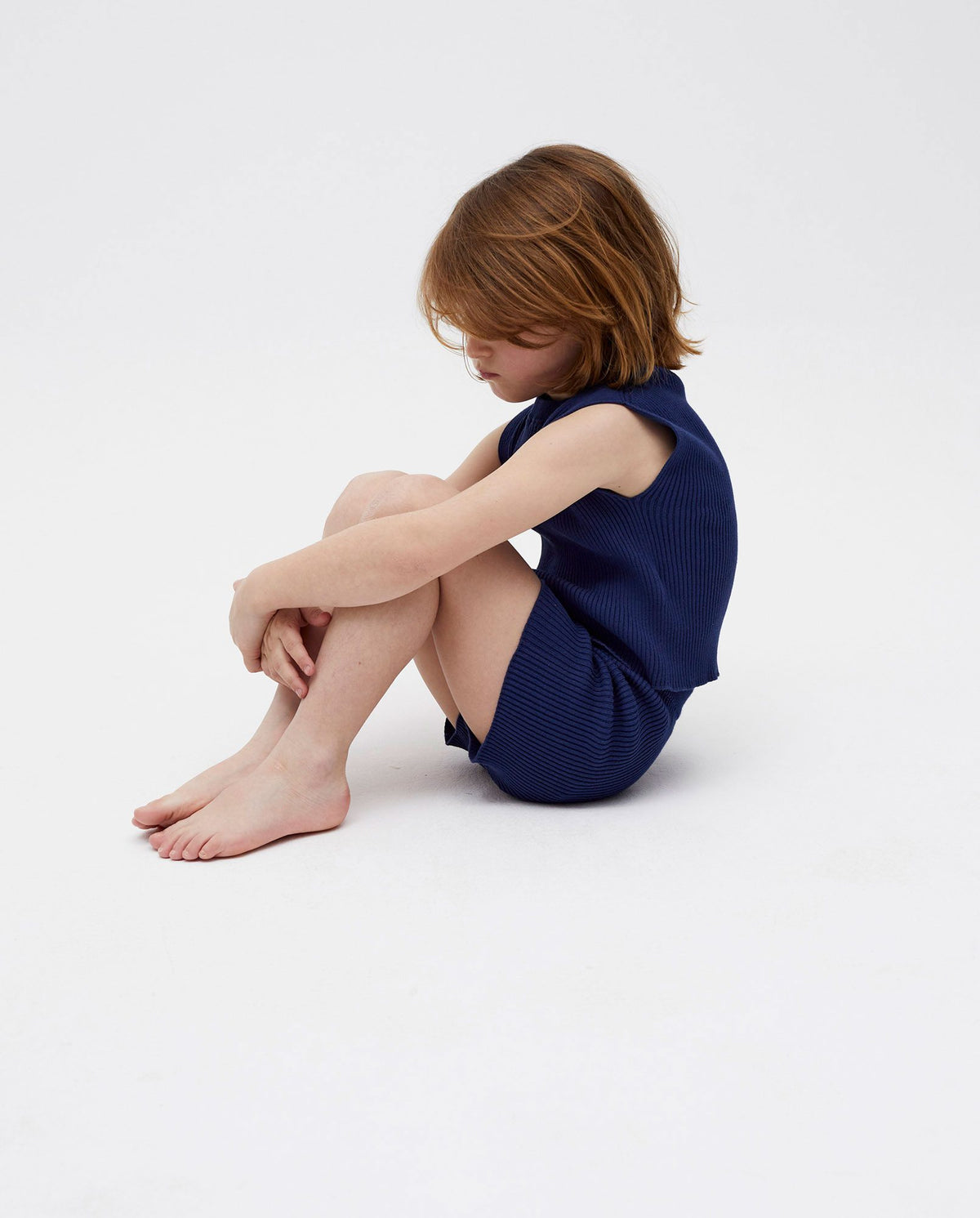 Navy kids' shorts No39 by Babaà, featuring comfortable fabric and a relaxed fit, suitable for casual wear.