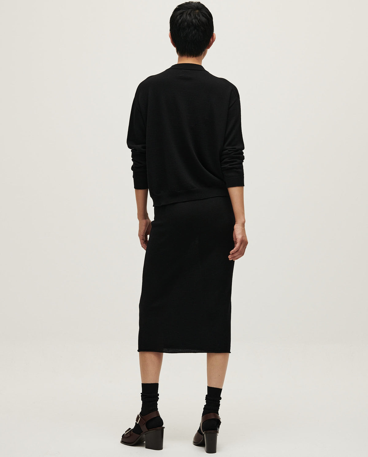 Black Babaà Skirt No25 for women, stylish and comfortable, shown on a model with a flowing design and elegant fit.