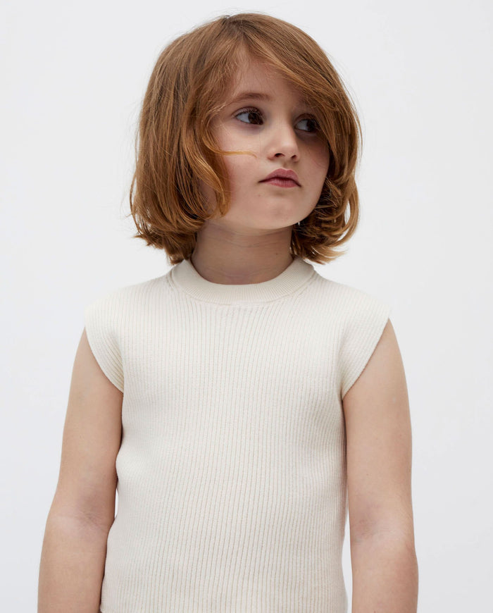 Kids' top No39 from Babaà in natural color, featuring soft fabric and simple design, ideal for casual wear.