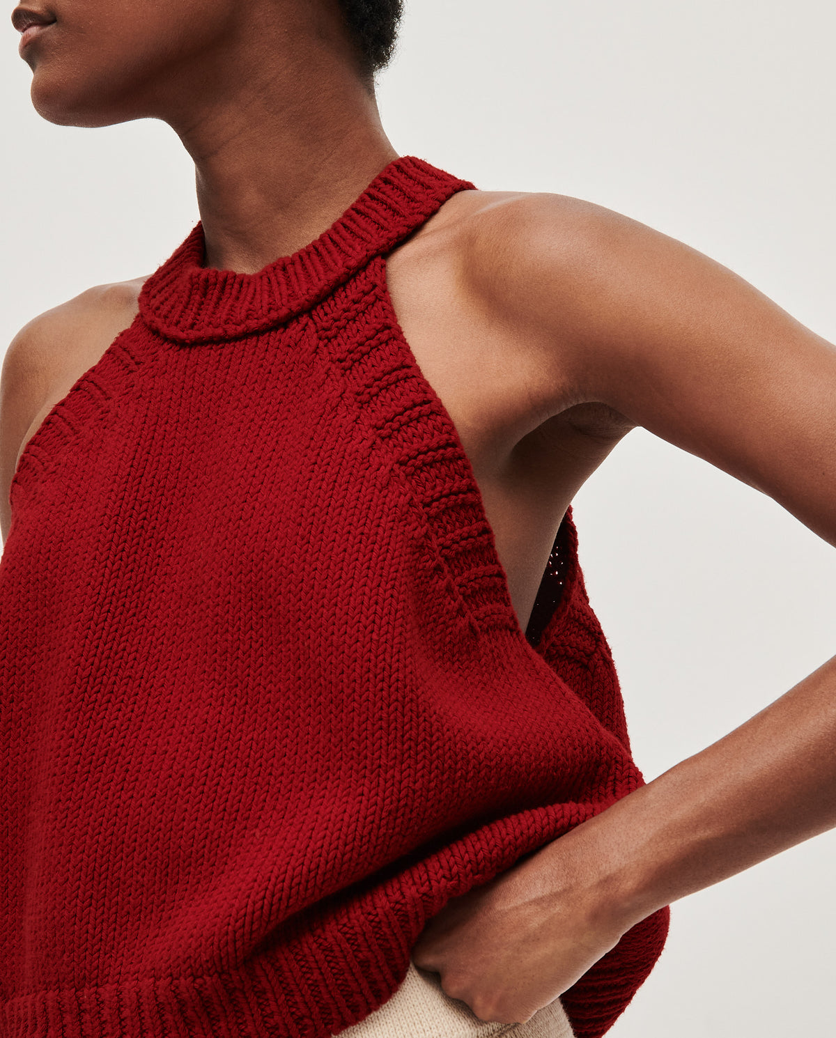 Babaà Top No2 Persephone worn by a woman, featuring stylish design and comfortable fit, shown on a model.