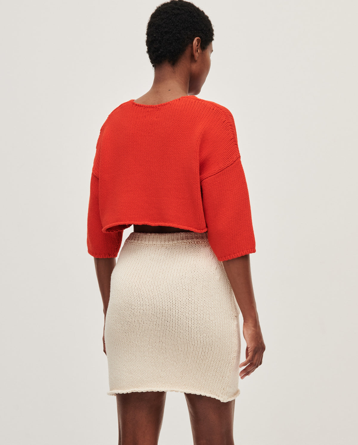Babaà Top No9 Summer Flame, stylish sleeveless women's top with fiery orange and red flame design, lightweight fabric.