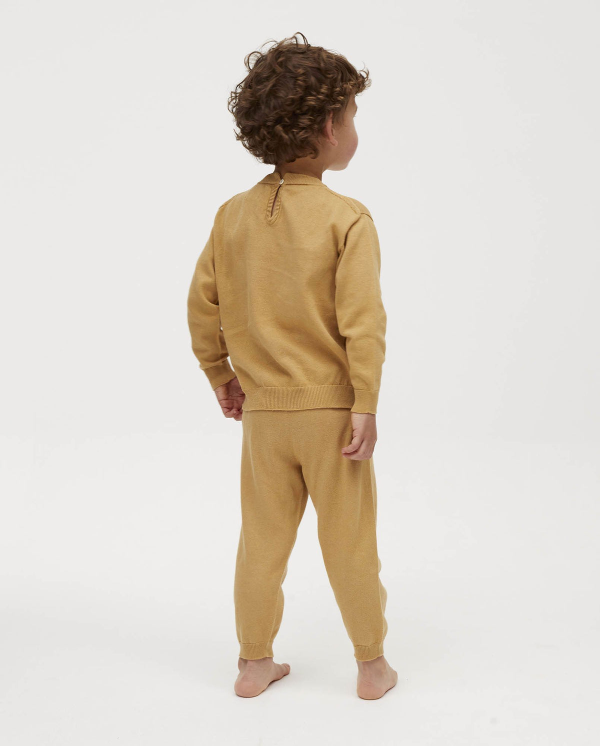 Kids' trousers Babaà No37 in chicory root color, featuring soft fabric and comfortable fit for children.