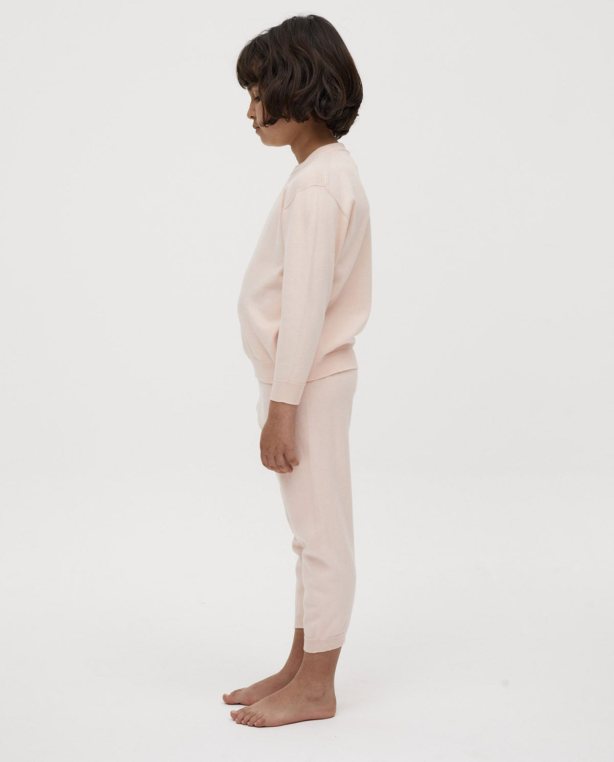 Kids' Babaà No37 trousers in petal plum color, soft fabric with a comfortable fit and stylish design for children.