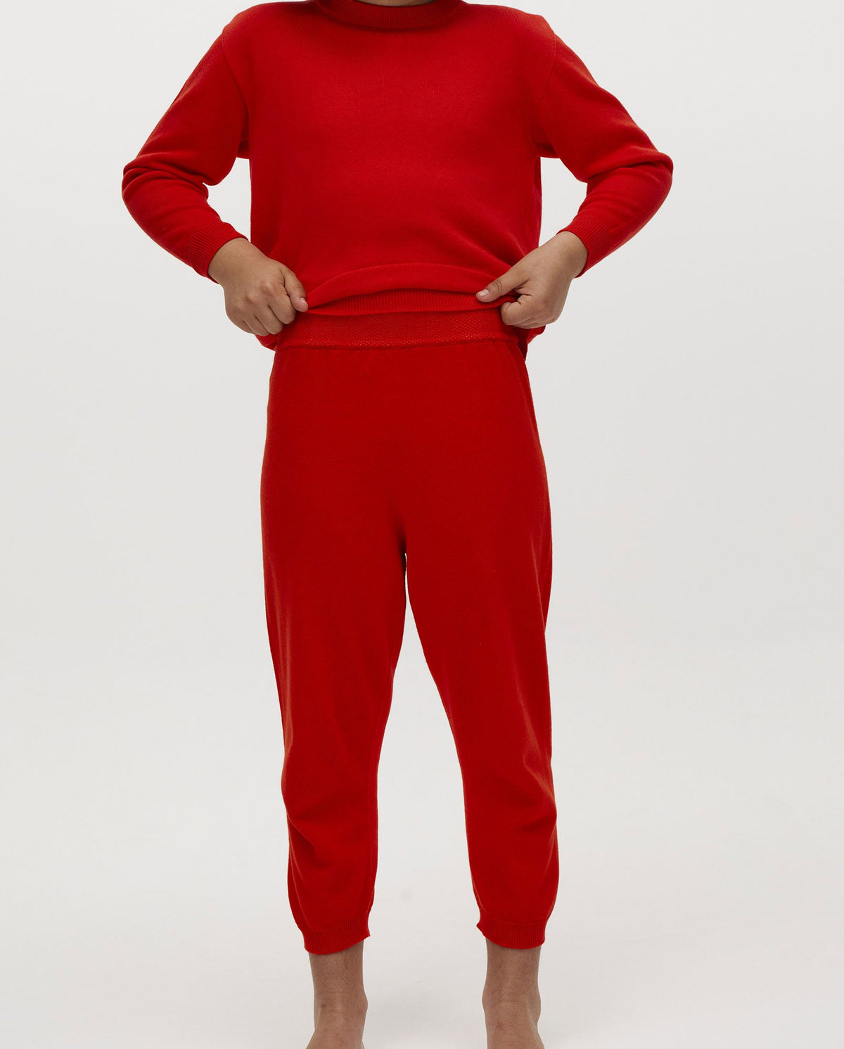 Kids' summer flame trousers by Babaà featuring lightweight fabric and vibrant flame pattern, perfect for warm weather.