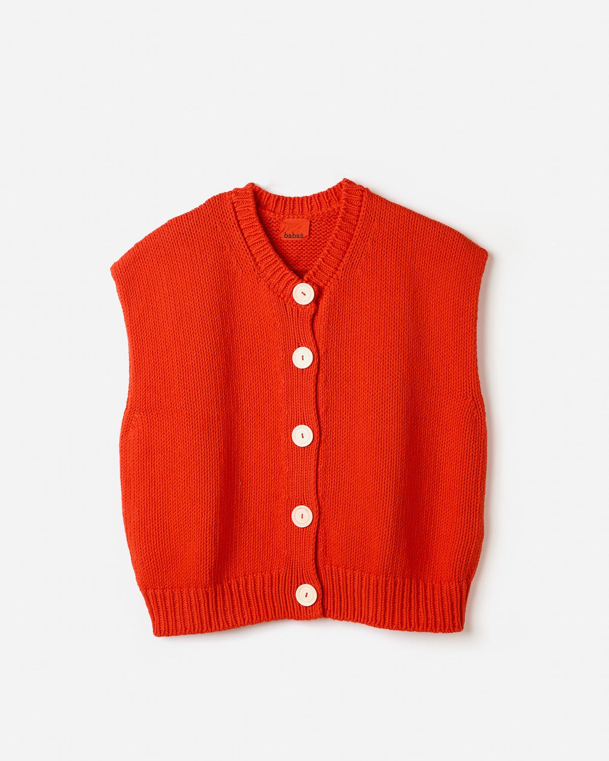 Babaà No26 Summer Flame women's vest with vibrant flame-inspired design, sleeveless style, and lightweight fabric.