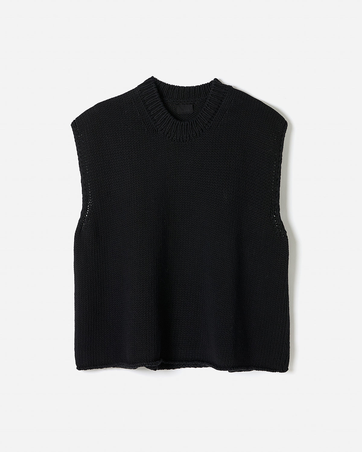 Black Babaà No44 women's vest shown in silhouette, highlighting its sleek design and fitted style.