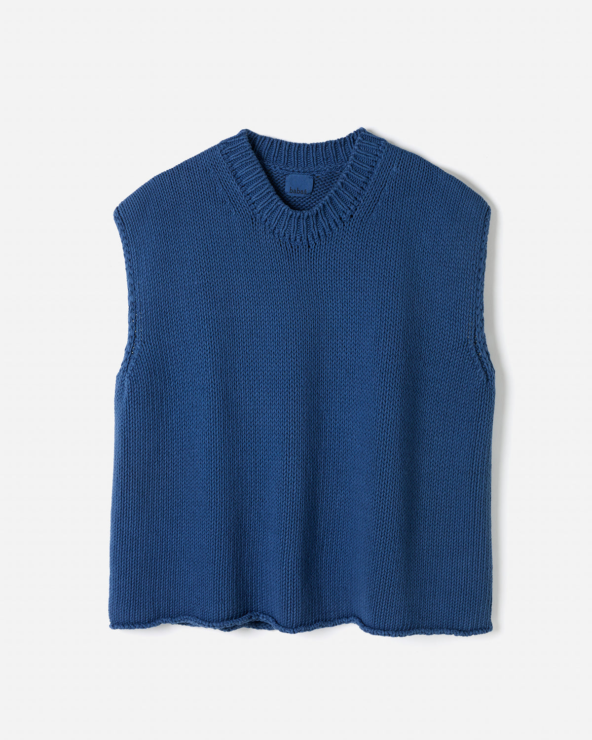 Babaà No44 Deep Water women's vest silhouette showing sleek, fitted design in deep water color.