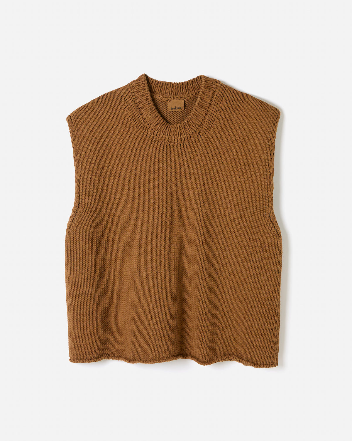 Silhouette of Babaà No44 Sukkari women's vest, showcasing its elegant design and fabric texture.