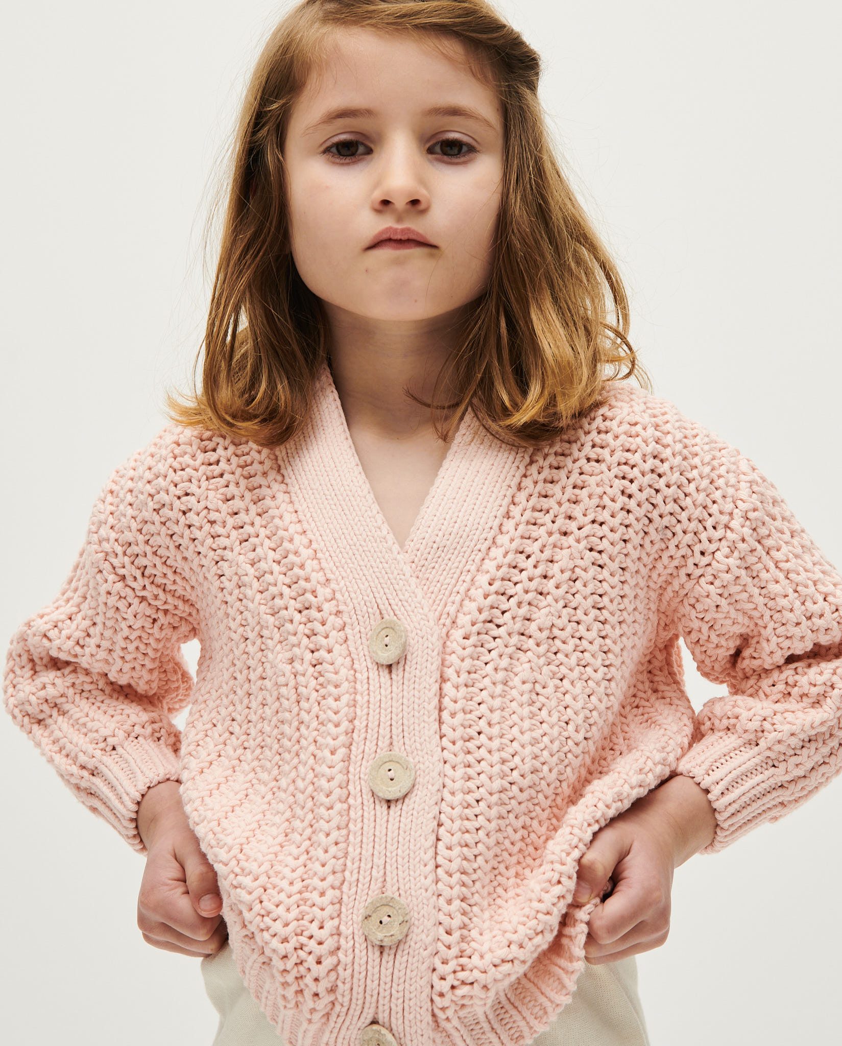 cardigan kids no18 petal plum