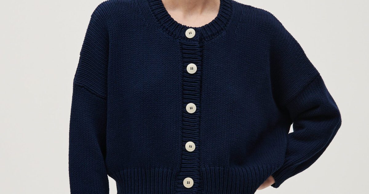 Babaa ニット カーディガン ネイビー cardigan no14 navy – babaà