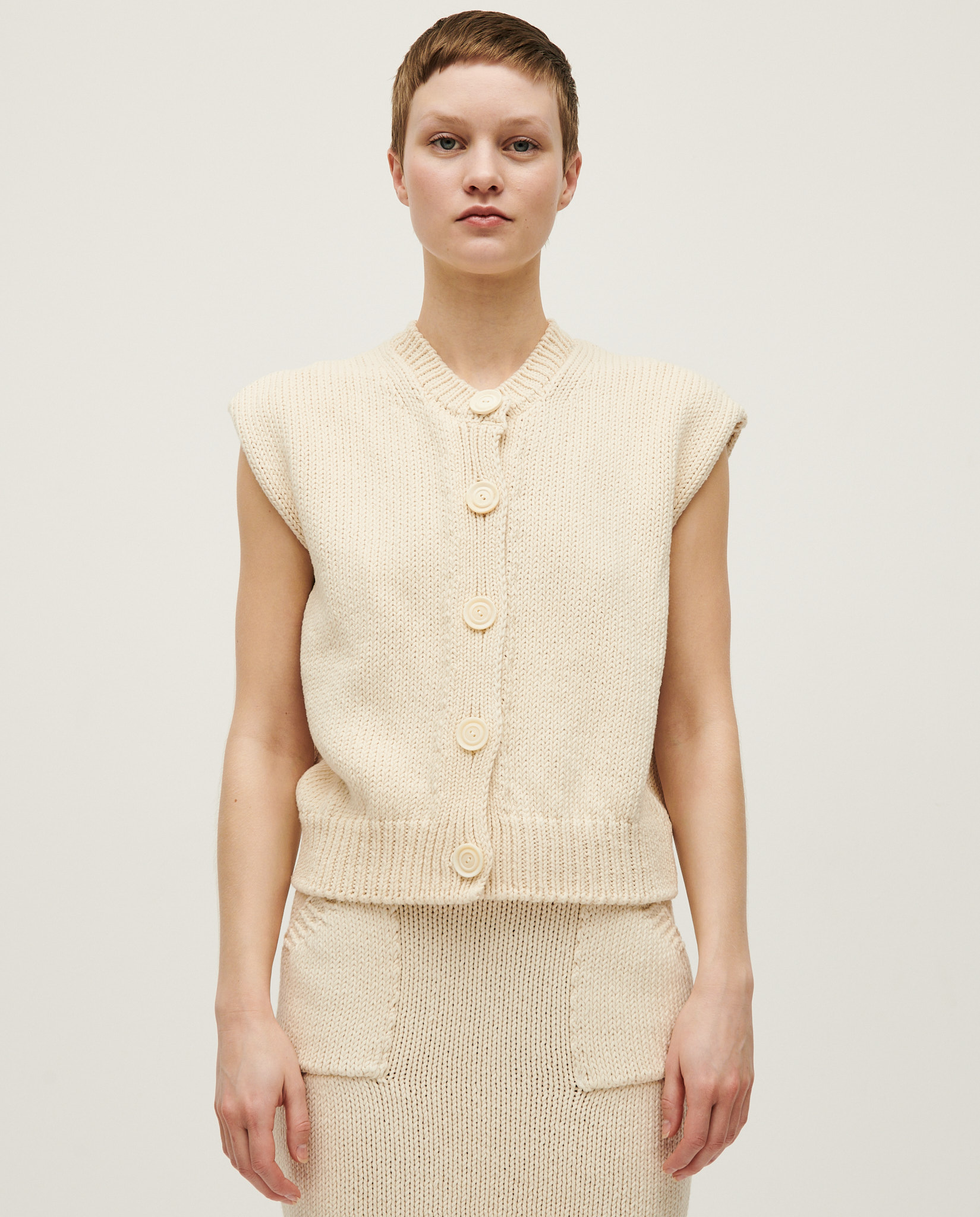 babaco/Giza Cotton Knit Vest