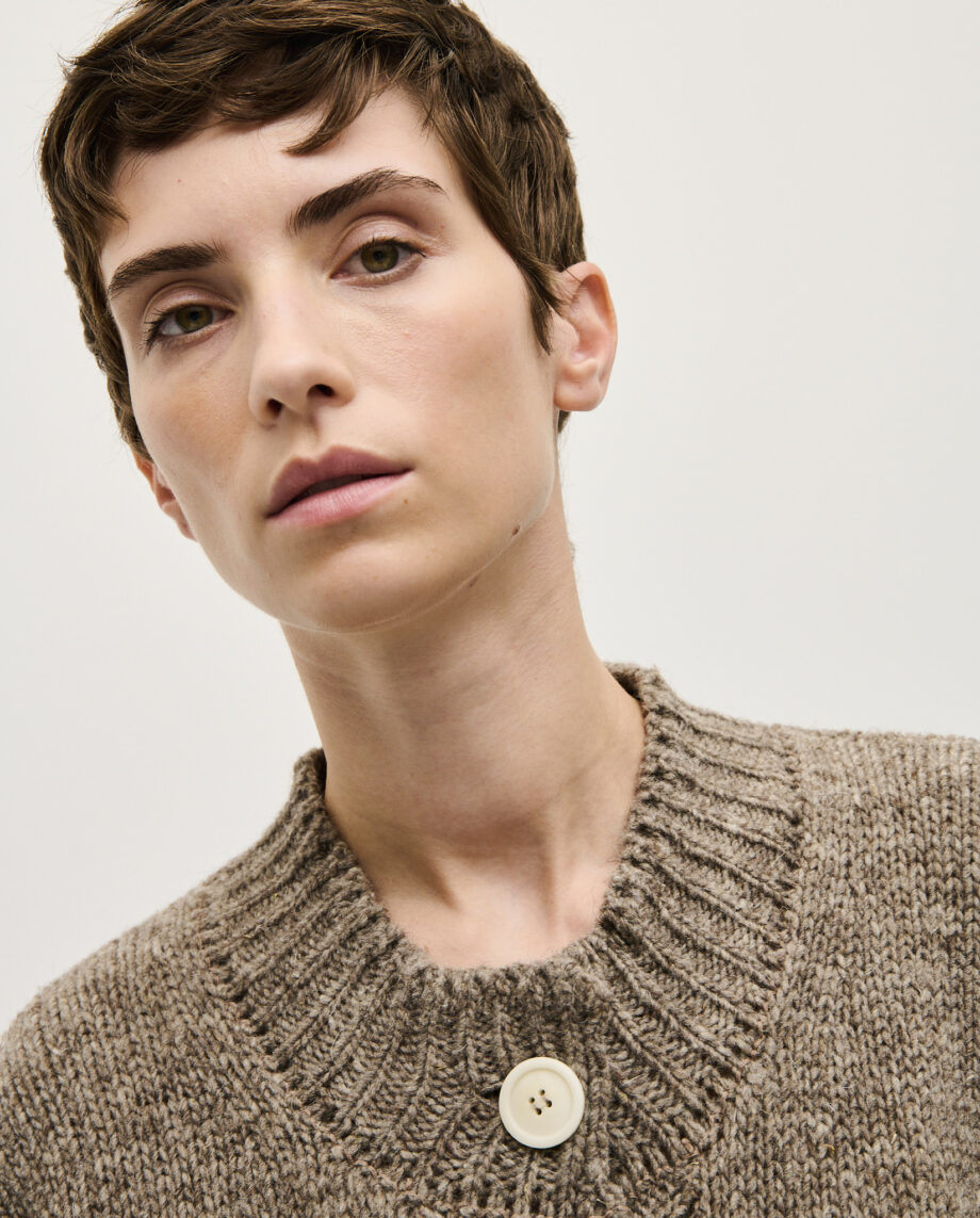 Dawn Mist Knit Cardigan - Black main image 1