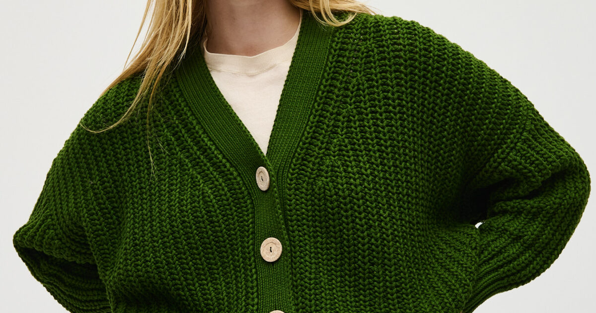 TANAKA DAISUKE 21aw 桃源郷 ニット カーキ cardigan no18 pine – babaà