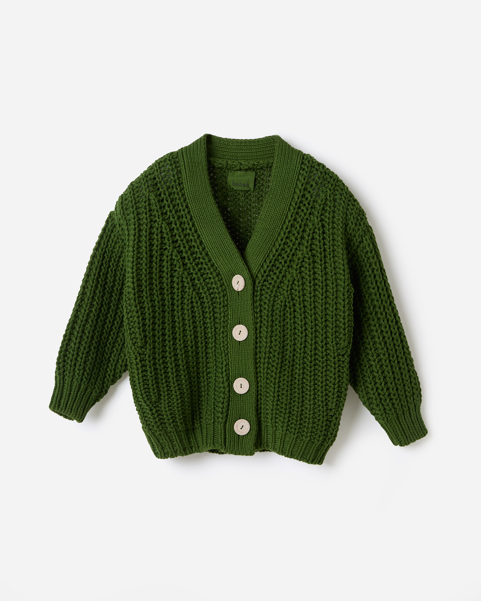 babaa コットンニットカーディガン cardigan kids no18 natural – babaà